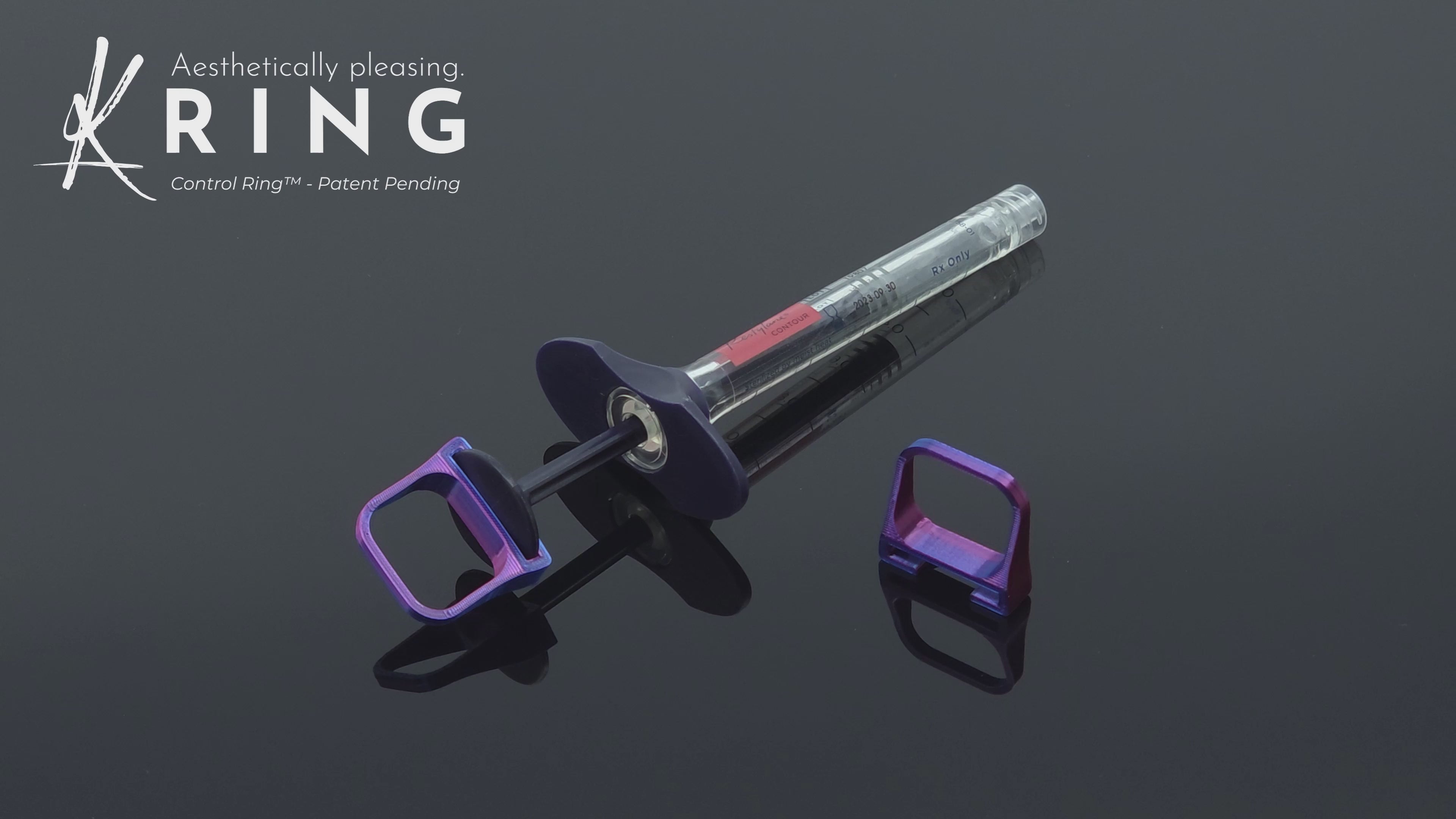 Aspiration ring for Restylane syringe – Control Ring tool for plunger control