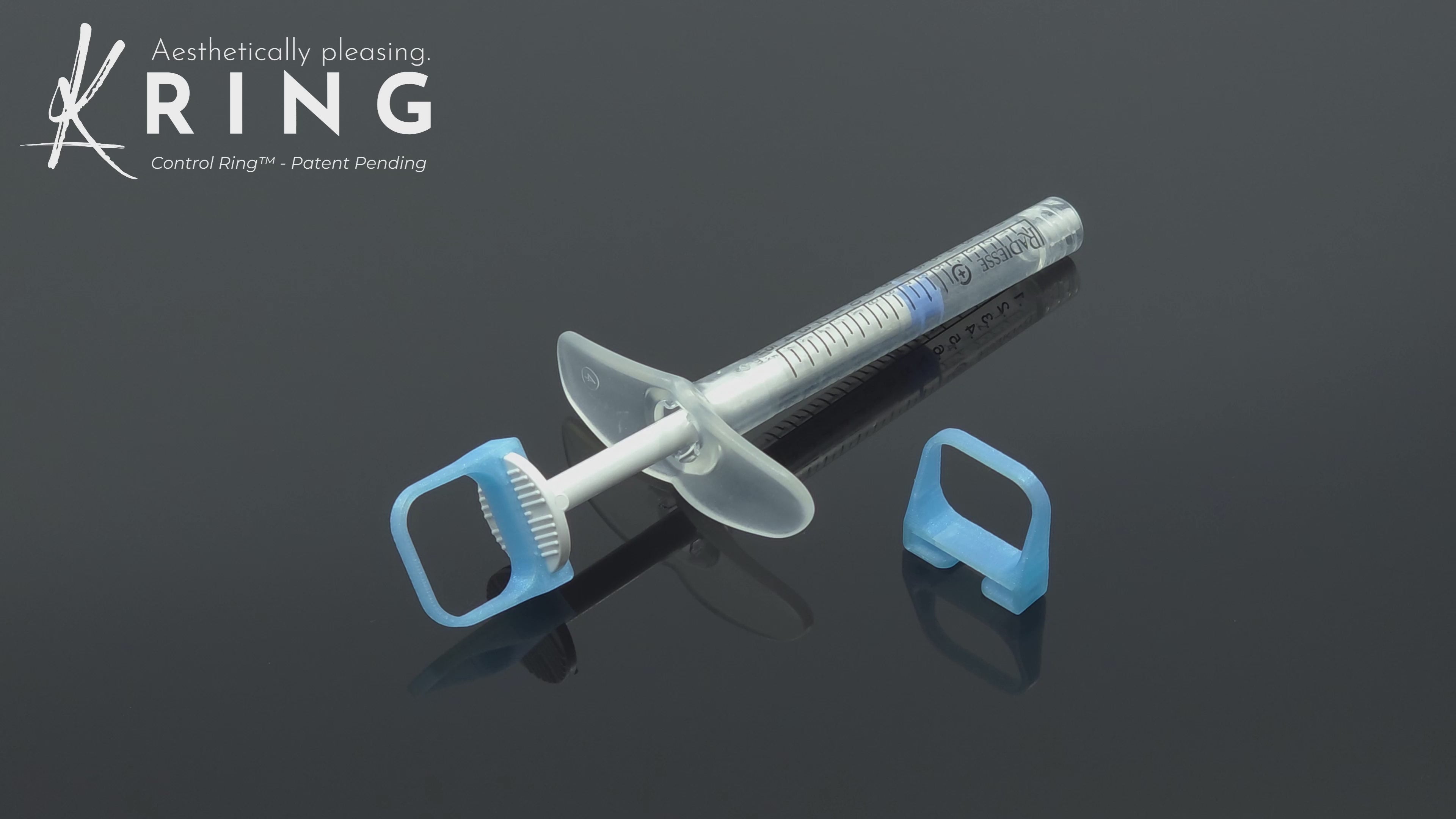 Aspiration ring for Radiesse syringe – Control Ring tool for plunger control